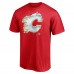Calgary Flames Red Snow Logo T-Shirt