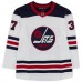 Игровая джерси Connor Hellebuyck Winnipeg Jets Autographed Fanatics Authentic White Heritage Classic adidas Authentic