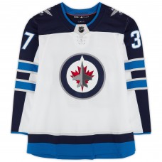 Игровая джерси Connor Hellebuyck Winnipeg Jets Autographed Fanatics Authentic White adidas Authentic