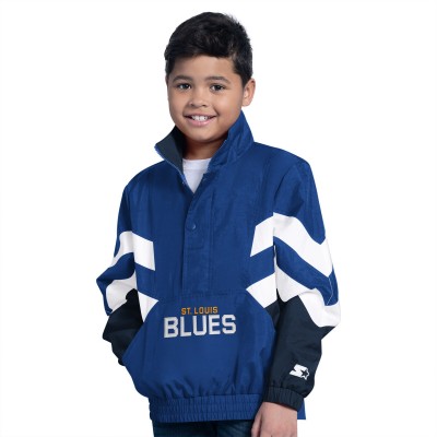 Подростковая St. Louis Blues Starter Royal Prospect Half-Zip Pullover Top