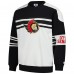 Ottawa Senators Starter White Defense Fleece Crewneck Pullover Sweatshirt