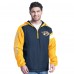 Nashville Predators G-III Sports by Carl Banks Navy/Gold Lateral Half-Zip Hoodie Jacket