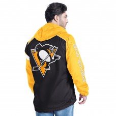 Куртка на короткой молнии Pittsburgh Penguins G-III Sports by Carl Banks Black/Gold Lateral