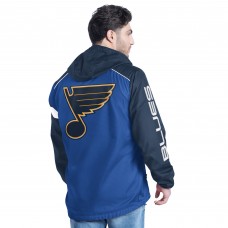St. Louis Blues G-III Sports by Carl Banks Blue/Navy Lateral Half-Zip Hoodie Jacket