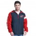 Columbus Blue Jackets G-III Sports by Carl Banks Navy/Red Lateral Half-Zip Hoodie Jacket