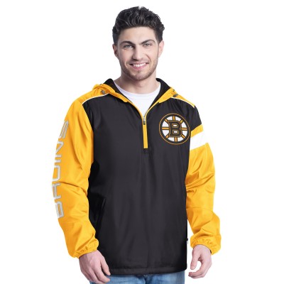 Куртка на короткой молнии Boston Bruins G-III Sports by Carl Banks Black/Gold Lateral