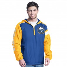 Buffalo Sabres G-III Sports by Carl Banks Royal/Gold Lateral Half-Zip Hoodie Jacket