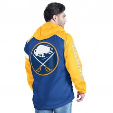 Buffalo Sabres G-III Sports by Carl Banks Royal/Gold Lateral Half-Zip Hoodie Jacket