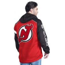 Куртка на короткой молнии New Jersey Devils G-III Sports by Carl Banks Red/Black Lateral