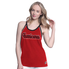 Женская Carolina Hurricanes G-III 4Her by Carl Banks Red Curveball Racerback Scoop Neck Slub Tank Top
