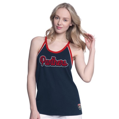 Майка Женская Florida Panthers G-III 4Her by Carl Banks Navy Curveball Racerback Scoop Neck Slub