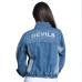 Женская джерси New Devils G-III Sports by Carl Banks Buzzer Beater Button-Up Denim Jacket