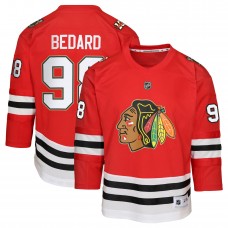 Подростковая Chicago Blackhawks Connor Bedard Outerstuff Red Anniversary Centennial Replica Player Jersey