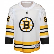 Подростковая Boston Bruins David Pastrnak White Home Replica Player Jersey