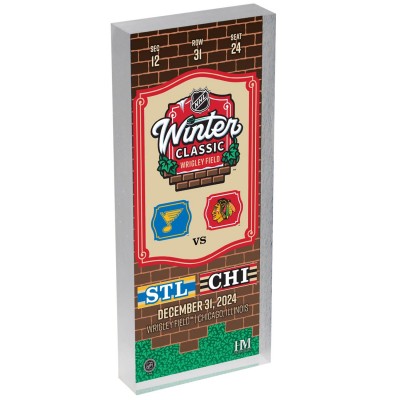 2025 NHL Winter Classic Acrylic 3D Ticket Block
