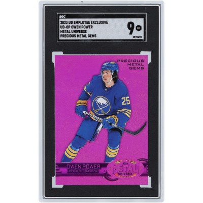 Owen Power Buffalo Sabres 2023 Upper Deck Employee Exclusive Metal Universe Precious Metal Gems #UD-OP SGC Authenticated 9 Card