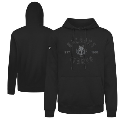 Calgary Flames Levelwear Black Podium Abyssal Pullover Hoodie