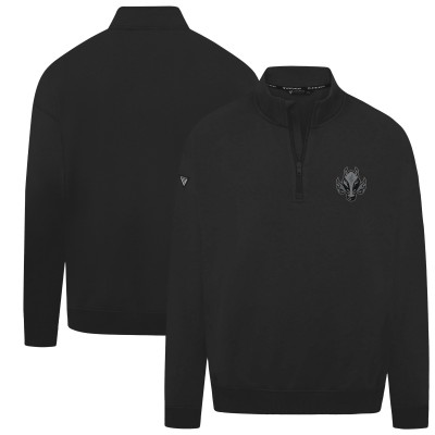 Calgary Flames Levelwear Black Murray Nightfall Quarter-Zip Jacket