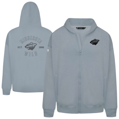 Толстовка на молнии Minnesota Wild Levelwear Gray Uphill Abyssal