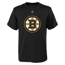 Детская футболка Boston Bruins David Pastrnak Black Name & Number