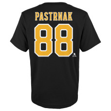 Детская футболка Boston Bruins David Pastrnak Black Name & Number
