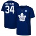 Подростковая Toronto Maple Leafs Auston Matthews Outerstuff Blue Player Name & Number T-Shirt