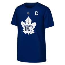 Подростковая Toronto Maple Leafs Auston Matthews Outerstuff Blue Player Name & Number T-Shirt