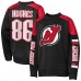 Кофта Подростковая New Jersey Devils Jack Hughes Outerstuff Black Best Defense Name & Number Crewneck