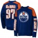 Кофта Подростковая Edmonton Oilers Connor McDavid Outerstuff Royal Best Defense Name & Number Crewneck