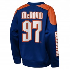 Кофта Подростковая Edmonton Oilers Connor McDavid Outerstuff Royal Best Defense Name & Number Crewneck