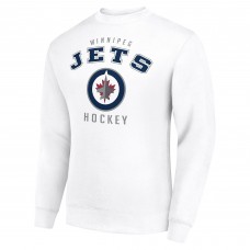 Winnipeg Jets Mens Starter Team Logo Fleece Pullover Sweatshirt - White
