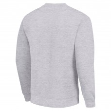 Calgary Flames Starter Heather Gray Team Logo Fleece Pullover Sweatshirt