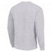 Calgary Flames Starter Heather Gray Team Logo Fleece Pullover Sweatshirt