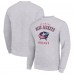 Columbus Blue Jackets Mens Starter Team Logo Fleece Pullover Sweatshirt - Heather Gray