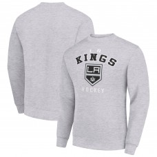 Los Angeles Kings Starter Heather Gray Team Logo Fleece Pullover Sweatshirt