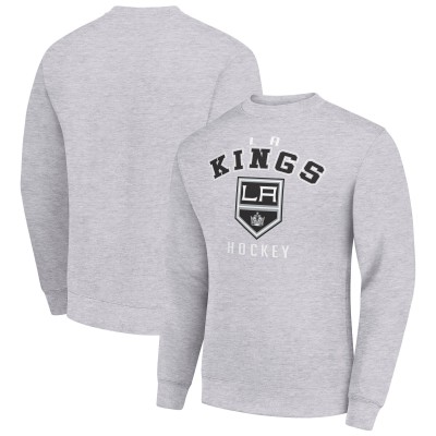 Los Angeles Kings Starter Heather Gray Team Logo Fleece Pullover Sweatshirt