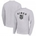 Los Angeles Kings Starter Heather Gray Team Logo Fleece Pullover Sweatshirt
