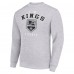 Los Angeles Kings Starter Heather Gray Team Logo Fleece Pullover Sweatshirt