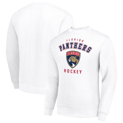 Florida Panthers Mens Starter Team Logo Fleece Pullover Sweatshirt - White