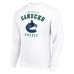 Vancouver Canucks Starter White Team Logo Fleece Pullover Sweatshirt