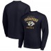 Nashville Predators Starter Navy Team Logo Fleece Pullover Sweatshirt
