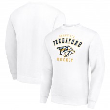 Nashville Predators Starter White Team Logo Fleece Pullover Sweatshirt