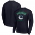 Vancouver Canucks Starter Navy Team Logo Fleece Pullover Sweatshirt