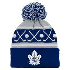 Шапка с помпоном для дошкольника Toronto Maple Leafs Outerstuff Faceoff Cuffed - Blue