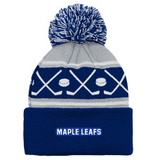 Шапка с помпоном для дошкольника Toronto Maple Leafs Outerstuff Faceoff Cuffed - Blue