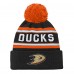 Шапка Подростковая Anaheim Ducks Outerstuff Black Jacquard Cuffed Knit with Pom