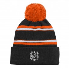 Шапка Подростковая Anaheim Ducks Outerstuff Black Jacquard Cuffed Knit with Pom