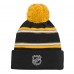 Шапка Подростковая Boston Bruins Outerstuff Black Jacquard Cuffed Knit with Pom