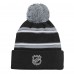 Подростковая Los Angeles Kings Outerstuff Black Jacquard Cuffed Knit Hat with Pom