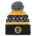 Шапка с помпоном для малыша Boston Bruins Black Face-Off Cuffed